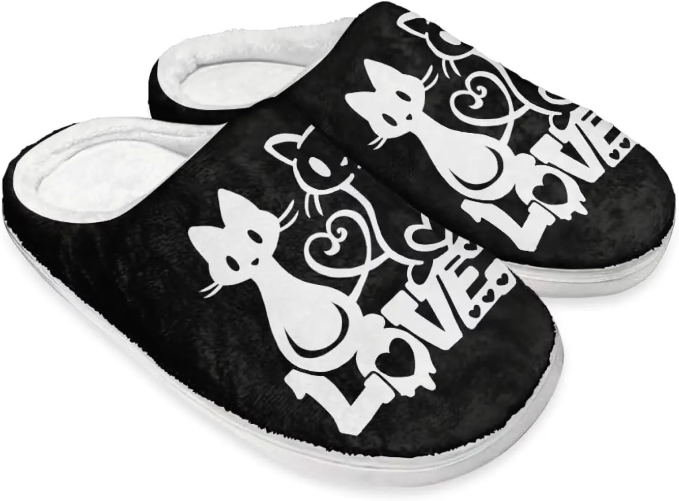 Slippers for Women Men, Soft Scuff Slipper Cozy Warm Fuzzy Slippers, Plush House Slippers Anti-Skid Slip on Shoe