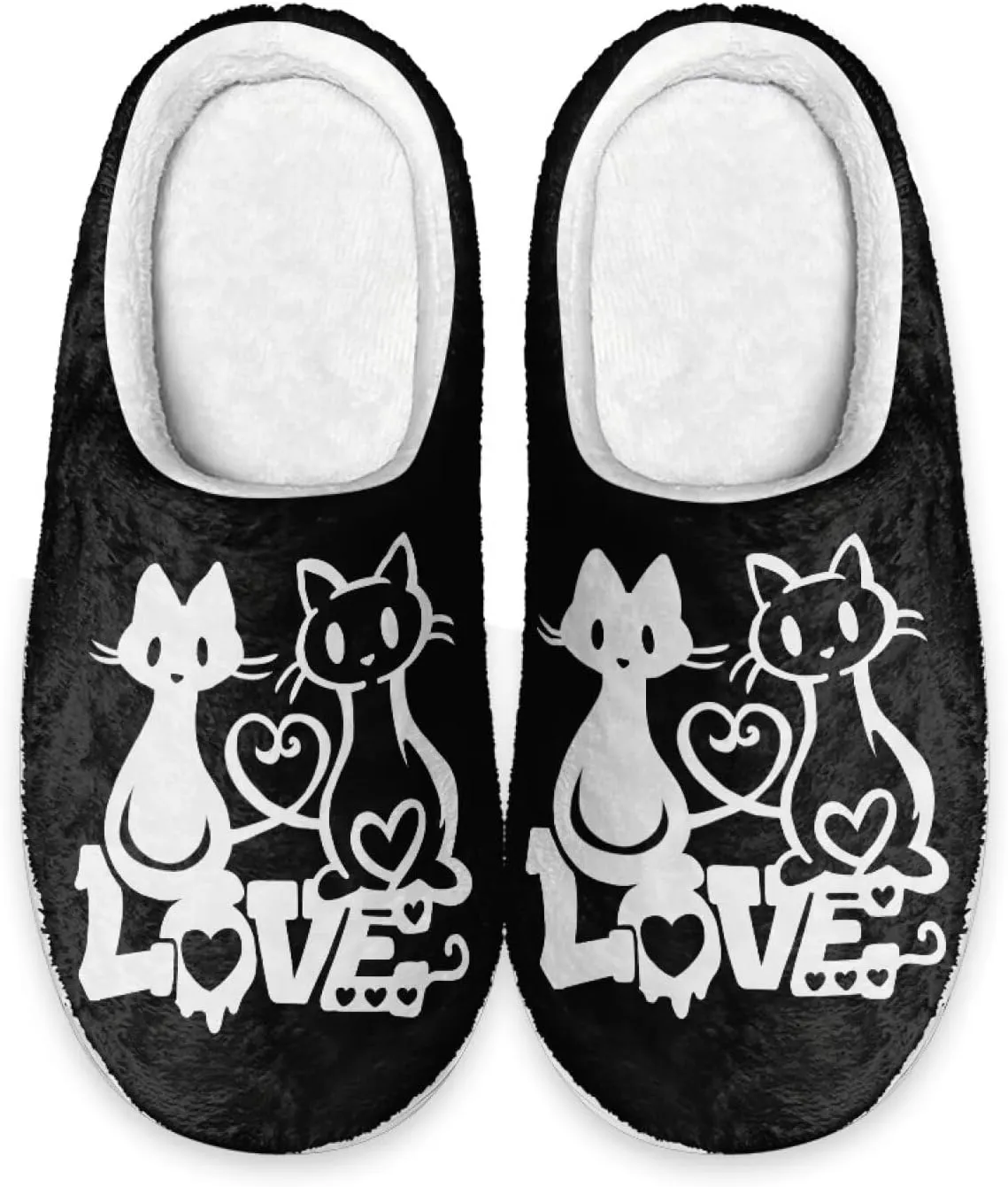 Slippers for Women Men, Soft Scuff Slipper Cozy Warm Fuzzy Slippers, Plush House Slippers Anti-Skid Slip on Shoe