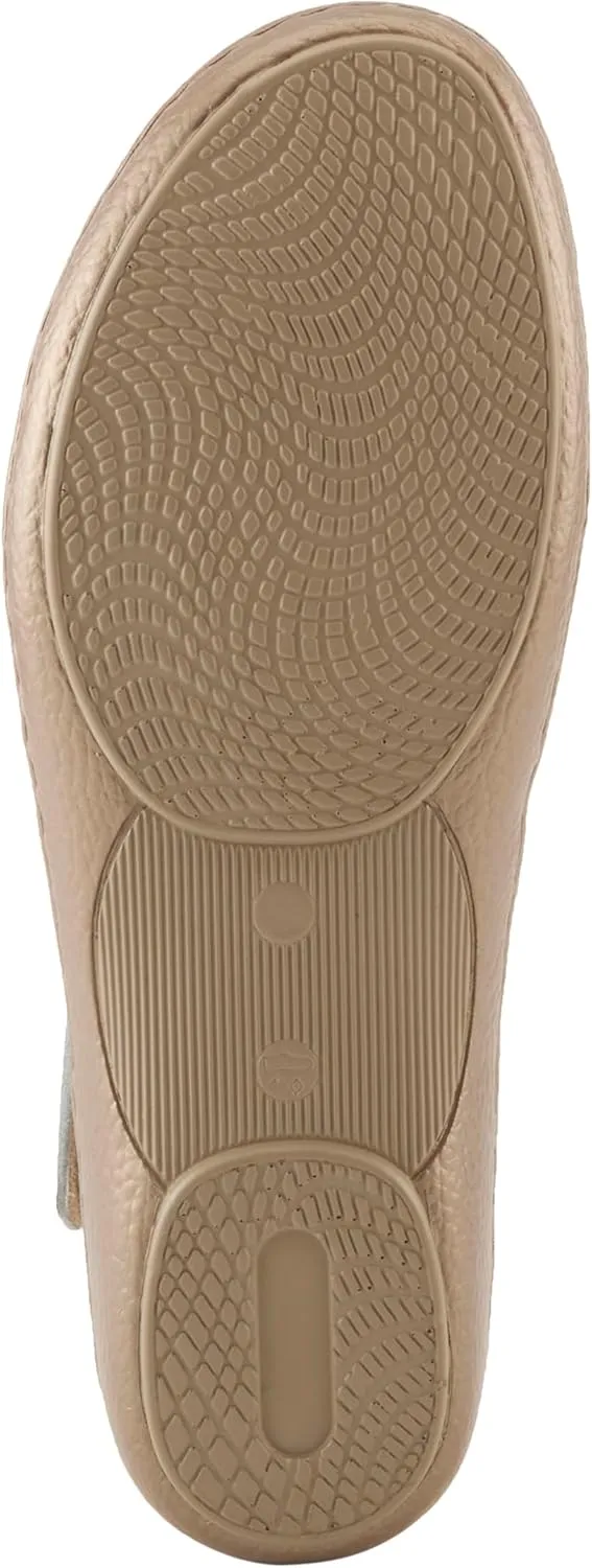 Spring Step Women's SABRIYE Leather Mary Jane Shoes  Laser-Cut Design, Adjustable Hook-and-Loop Closure, Padded Comfort, Flexible Sole