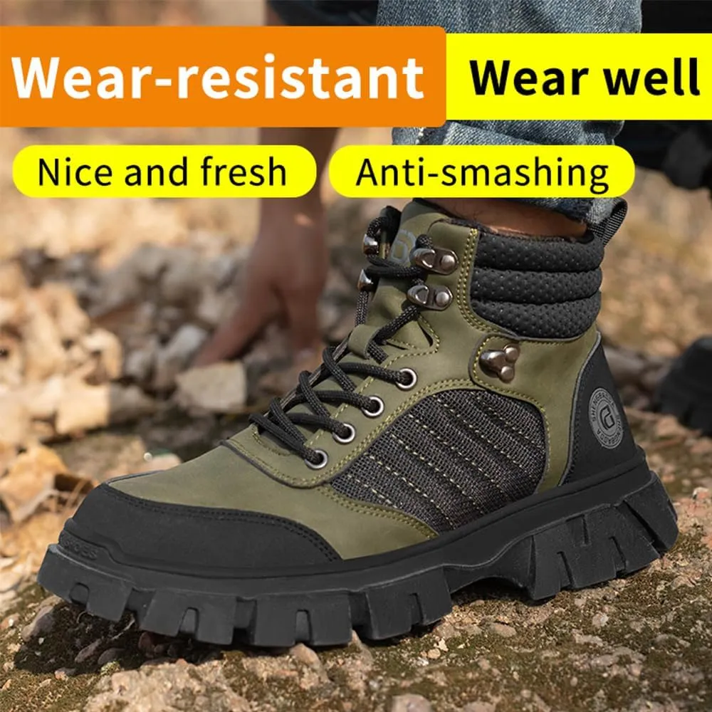 Steel Toe Boots for Men Women Durable Safety Work Boots Lightweight Composite Toe Boots Comfortable Indestructible&Construction Hard Toe Shoes