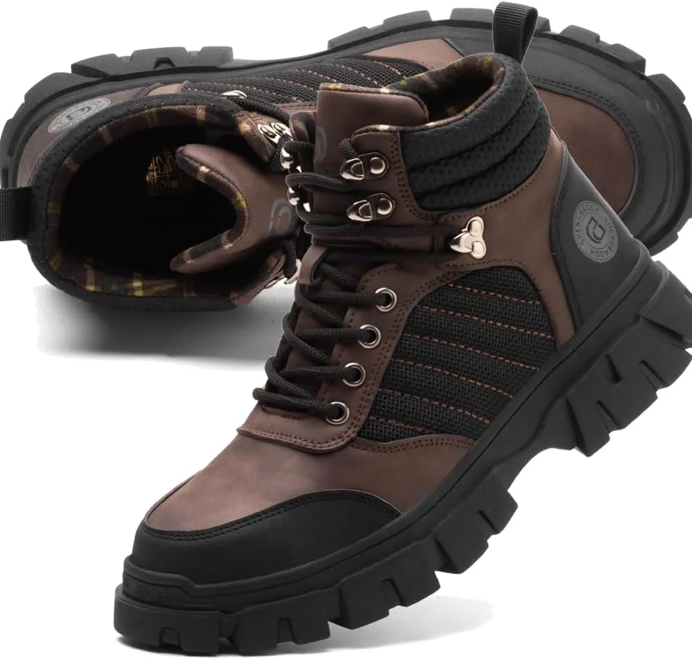 Steel Toe Boots for Men Women Durable Safety Work Boots Lightweight Composite Toe Boots Comfortable Indestructible&Construction Hard Toe Shoes