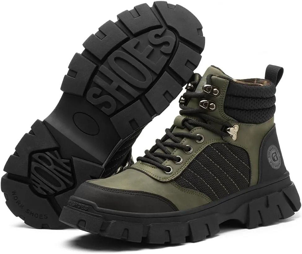 Steel Toe Boots for Men Women Durable Safety Work Boots Lightweight Composite Toe Boots Comfortable Indestructible&Construction Hard Toe Shoes