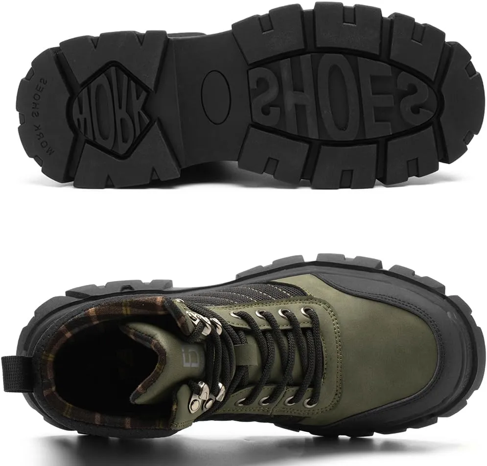 Steel Toe Boots for Men Women Durable Safety Work Boots Lightweight Composite Toe Boots Comfortable Indestructible&Construction Hard Toe Shoes