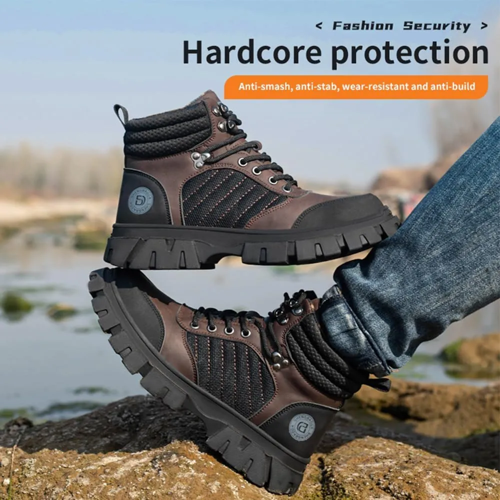 Steel Toe Boots for Men Women Durable Safety Work Boots Lightweight Composite Toe Boots Comfortable Indestructible&Construction Hard Toe Shoes