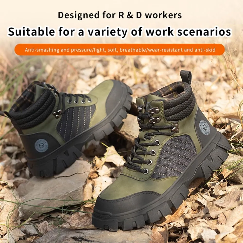 Steel Toe Boots for Men Women Durable Safety Work Boots Lightweight Composite Toe Boots Comfortable Indestructible&Construction Hard Toe Shoes