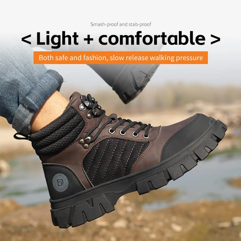 Steel Toe Boots for Men Women Durable Safety Work Boots Lightweight Composite Toe Boots Comfortable Indestructible&Construction Hard Toe Shoes