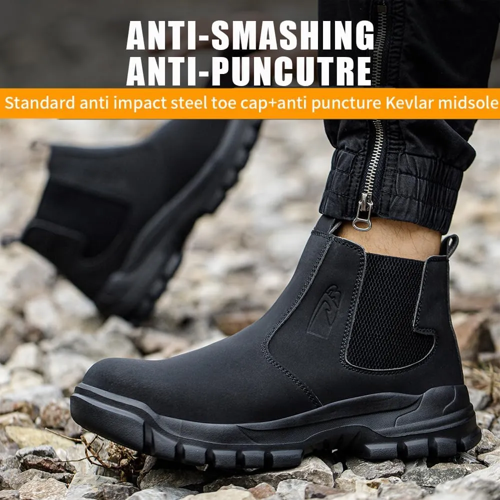 Steel Toe Boots for Men Women Durable Safety Work Boots Lightweight Composite Toe Boots Comfortable Indestructible&Construction Hard Toe Shoes