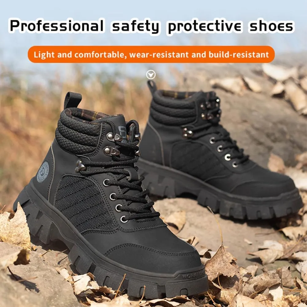 Steel Toe Boots for Men Women Durable Safety Work Boots Lightweight Composite Toe Boots Comfortable Indestructible&Construction Hard Toe Shoes