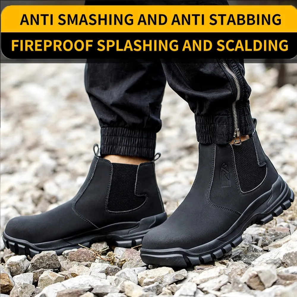 Steel Toe Boots for Men Women Durable Safety Work Boots Lightweight Composite Toe Boots Comfortable Indestructible&Construction Hard Toe Shoes