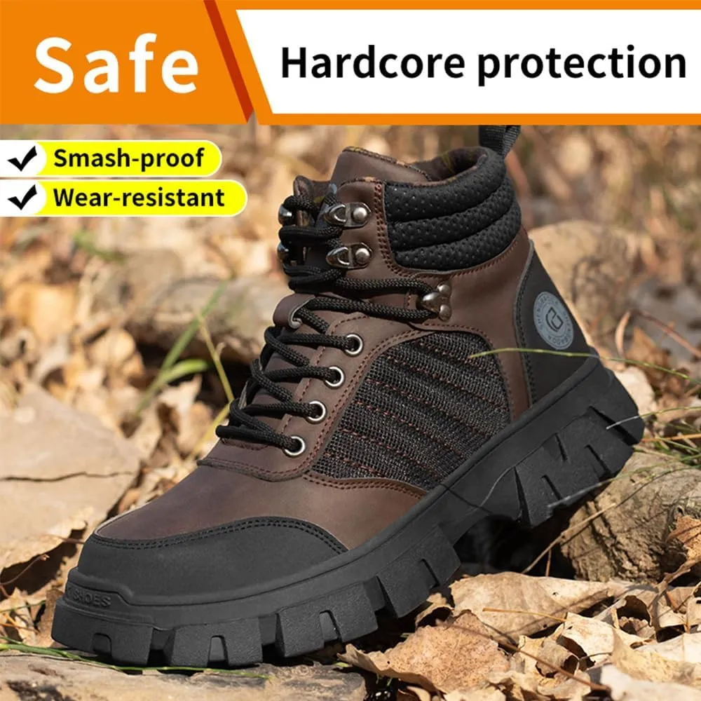 Steel Toe Boots for Men Women Durable Safety Work Boots Lightweight Composite Toe Boots Comfortable Indestructible&Construction Hard Toe Shoes