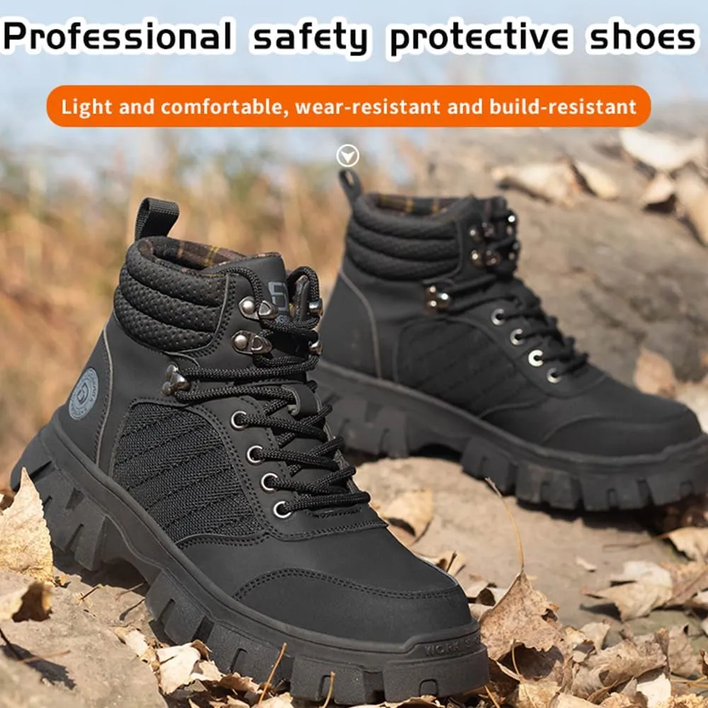 Steel Toe Boots for Men Women Durable Safety Work Boots Lightweight Composite Toe Boots Comfortable Indestructible&Construction Hard Toe Shoes