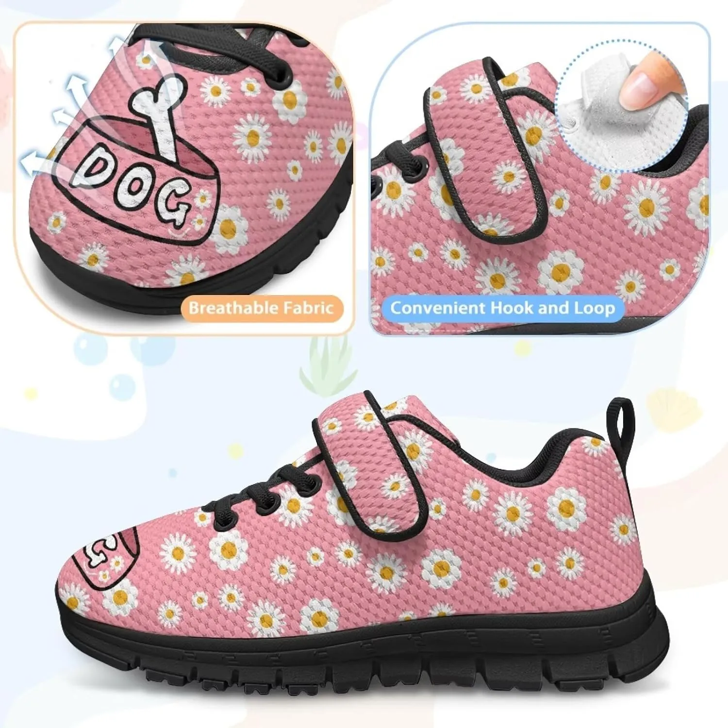 Tennis Shoes for Boys Girls Slip On Strap Athletic Running Shoes Sneaker Wide Barefoot School Sneakers for Children/Big Kids/Toddler US 11-15