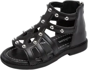 Toddler Boy Water Shoes Children Shoes Flat High Top Sandals Fashion Summer Little Girl Beads High Girls Summer