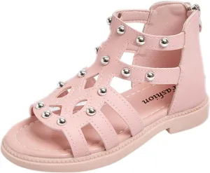 Toddler Boy Water Shoes Children Shoes Flat High Top Sandals Fashion Summer Little Girl Beads High Girls Summer