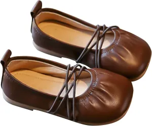 Toddler Dress Shoes School Shoes for Girls Mary Jane Ballet Flats Flower School Party Wedding Shoes for Girls