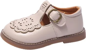 Toddler Girls Mary Jane School Shoes Flower Dress Shoes Uniform School Oxford Flats for Girl Party Girl Church Shoes
