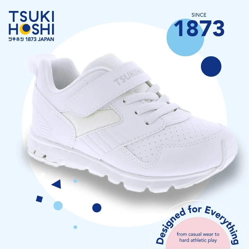 TSUKIHOSHI 3581 Charge BTS Strap-Closure Back-to-School Shoes for Boys and Girls with Wide Toe Box and Slip-Resistant, Non-Marking Outsole - for Kids Ages 1-12