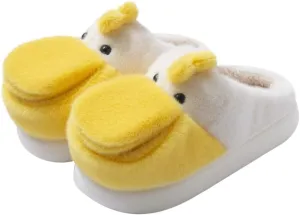 Winter Cute Duck Cotton Slippers Cozy House Shoes Slip-on Cotton Slippers Indoor Outdoor Sandals Slides for Women