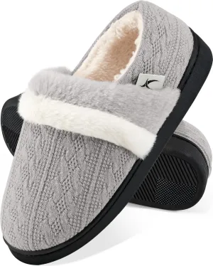 Women Slippers Fuzzy Ladies Shoes: Warm House Slippers for Indoor Outdoor