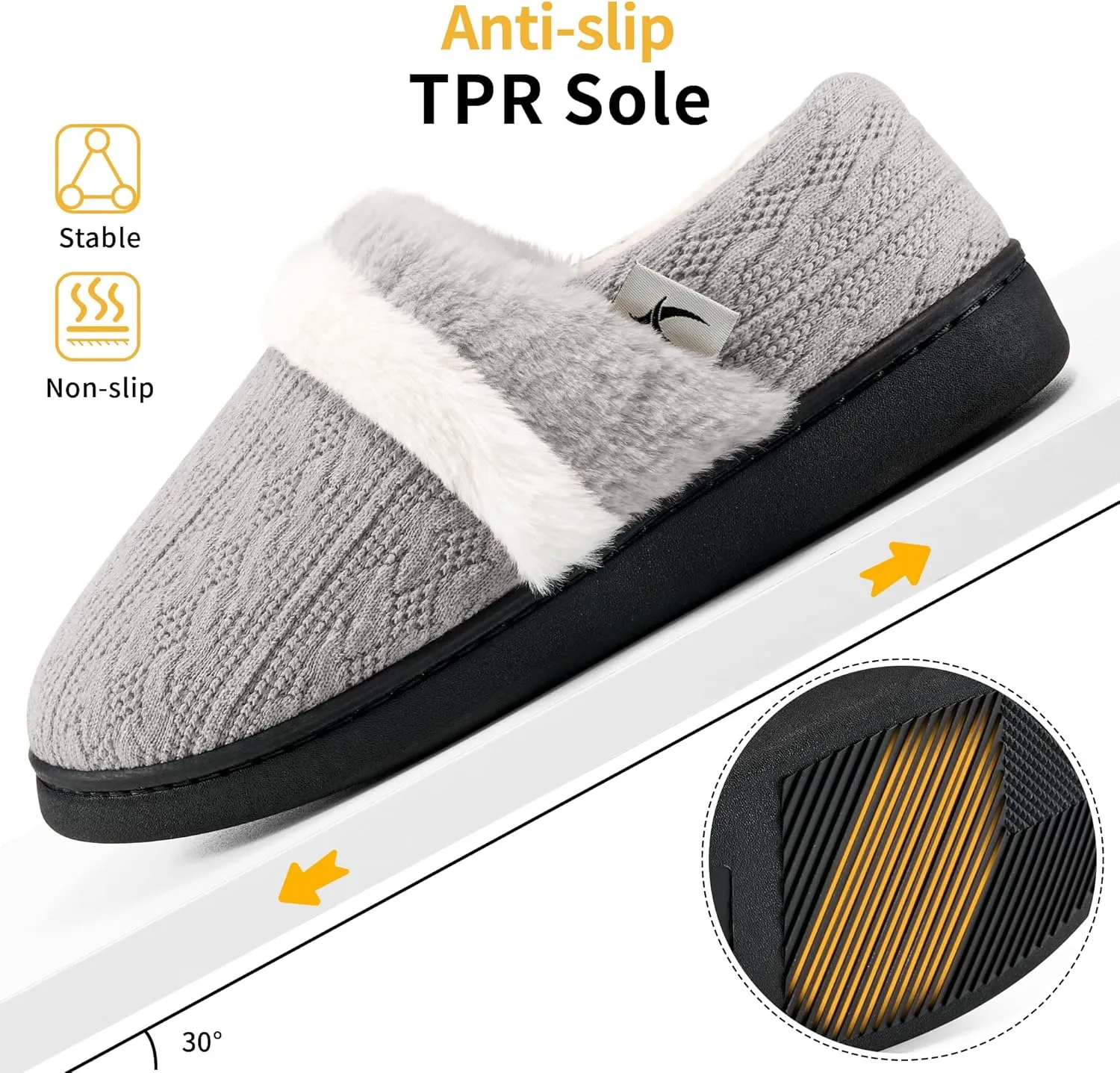 Women Slippers Fuzzy Ladies Shoes: Warm House Slippers for Indoor Outdoor
