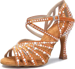 Women's Samba Latin Dance Shoes - Professional Ballroom Party Sneakers, 5CM/2Inch Heel Height