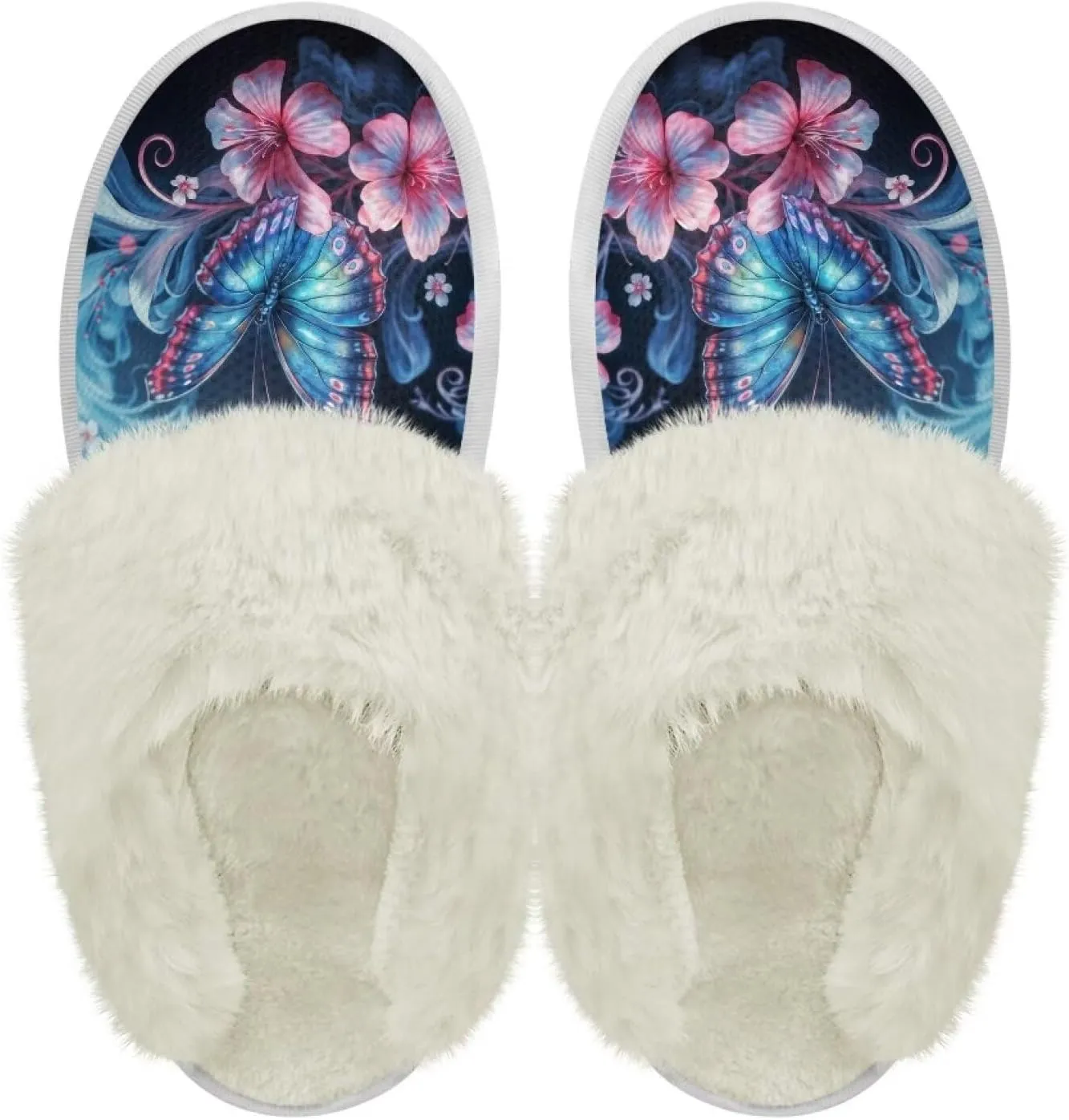 Women's Warm Cotton Memory Foam Slippers Comfy Soft Flannel Home Shoes House Slippers with Anti-Slip Sole