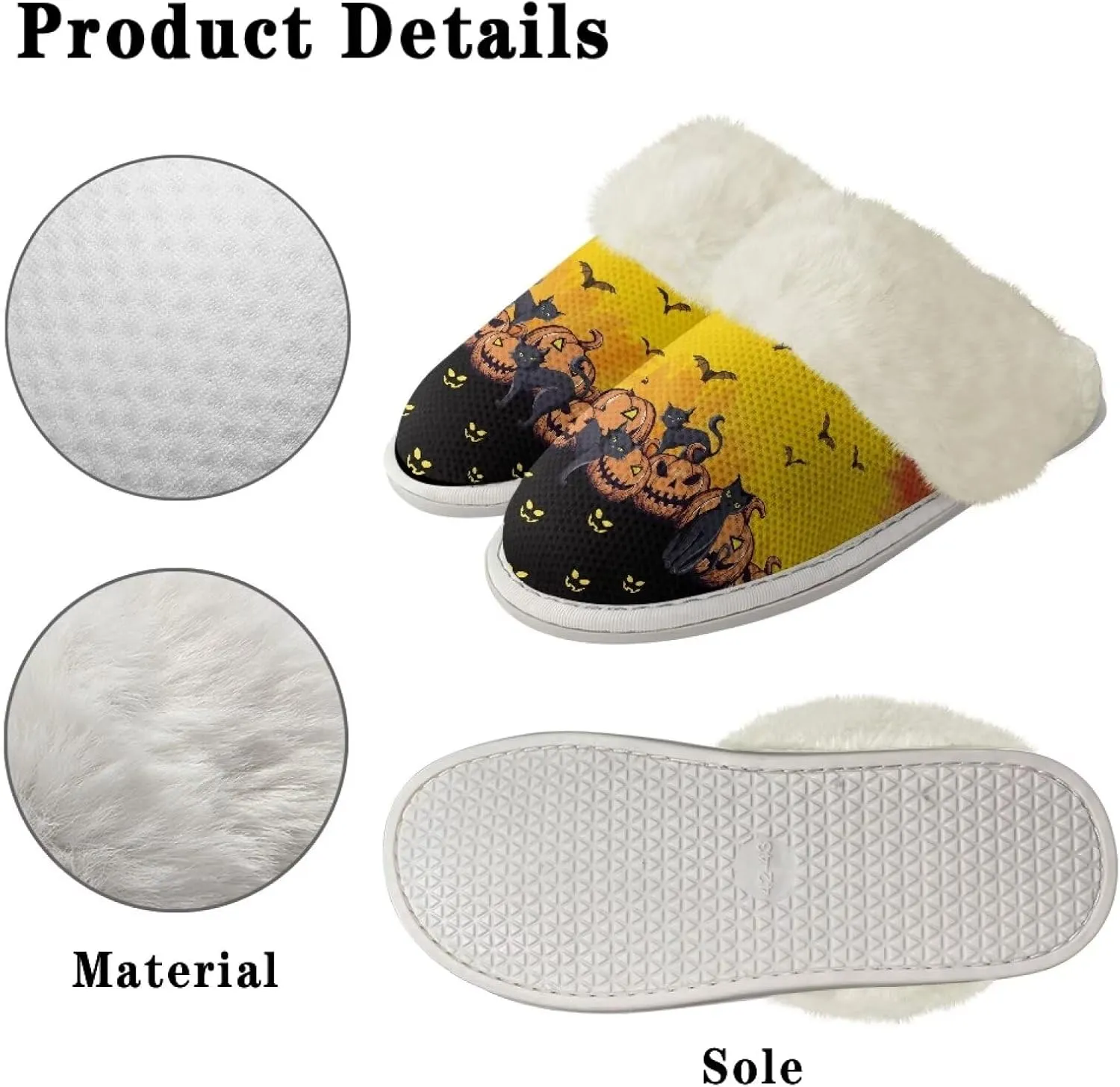 Women's Warm Cotton Memory Foam Slippers Comfy Soft Flannel Home Shoes House Slippers with Anti-Slip Sole