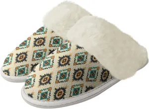 Women's Warm Cotton Memory Foam Slippers Comfy Soft Flannel Home Shoes House Slippers with Anti-Slip Sole