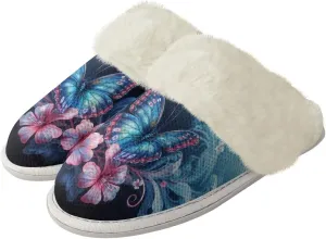 Women's Warm Cotton Memory Foam Slippers Comfy Soft Flannel Home Shoes House Slippers with Anti-Slip Sole