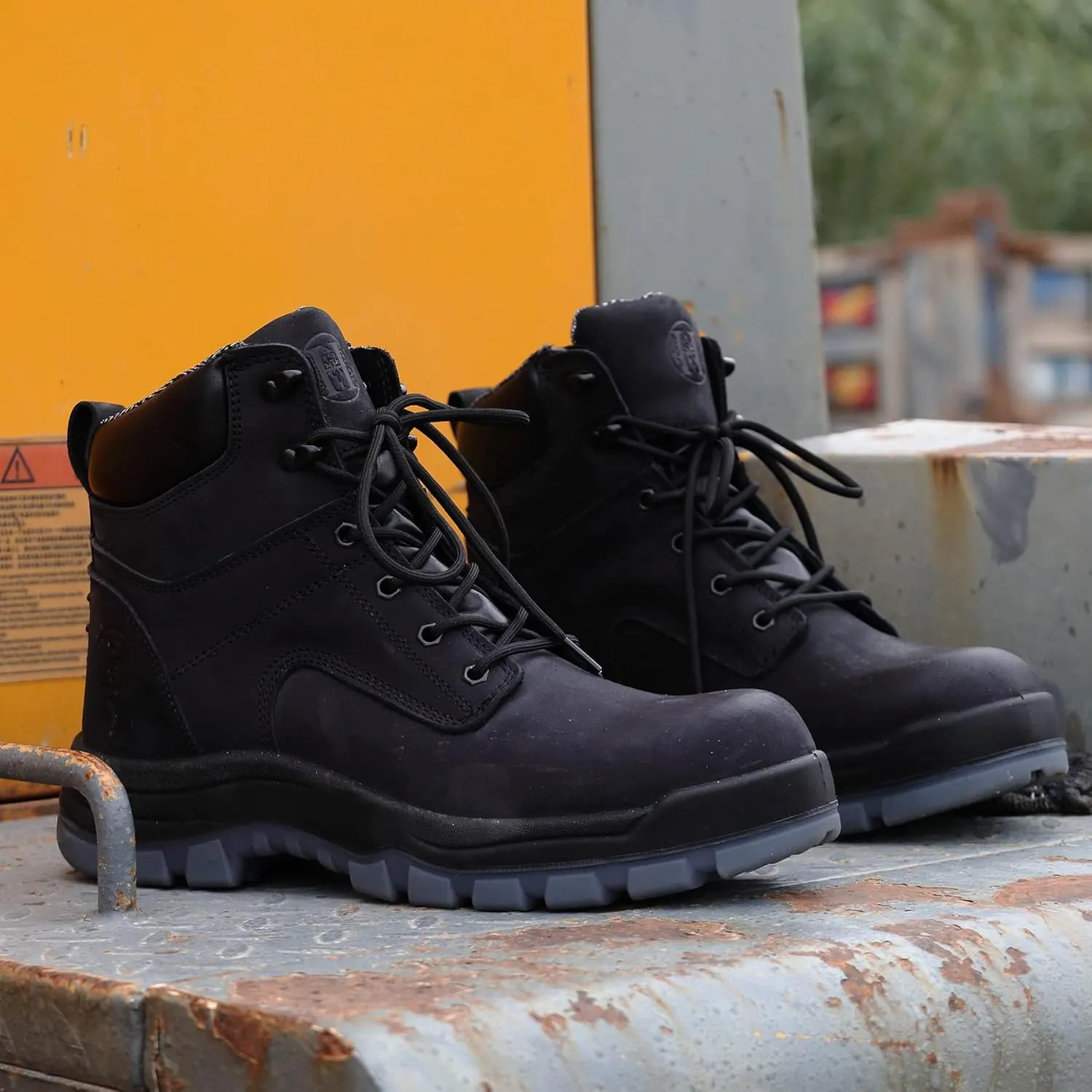 Work Boots for Men, 6" Soft Toe Water Resistant Non-slip Anti-puncture Lightweight Mens Work Boots, Durable, Breathable