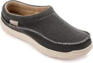 Zigzagger Mens Canvas Slip on House Slippers Indoor Outdoor